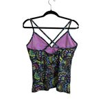 Athleta  Tankini Top Womens 38DD/DDD Multi Paisley Floral Montego Cross Straps Photo 1