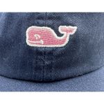Vineyard Vines Navy Blue Strapback Cap Hat Pink Whale Logo Embroidered Cotton Photo 1