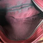 SAS Genuine Soft burgundy Red Leather‎ Slouchy Crossbody Large Bag Purse Photo 8