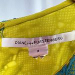 Diane Von Furstenberg  Carpreena Pebble Lace Mini‎ Dress in Green Size 2 Photo 2