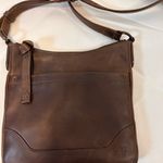 Frye Melissa Swing Dark Brown Leather Crossbody shoulder bag adjustable strap Photo 6