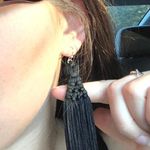 black fringe earrings Photo 0