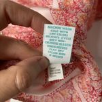 Calypso St. Barth  Size XS Blouse Top Silk Pink Floral Boho Mandala Crochet Trim Photo 7