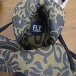 Fly London  Blue Suede Ankle Wedge Booties EU Size 37 Photo 3