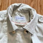 Calvin Klein Tan Taupe Classic Trench Coat Jacket Womens XLarge Photo 2