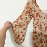 Cami NYC  Francie Lace Trimmed Floral Boho 100% Silk Chiffon Maxi Dress Sz XS Photo 3