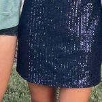 Amazon Homecoming Blue Sequin Strapless Mini Dress Photo 0