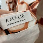 AMALIE THE LABEL Mikaelle Puff Sleeve Open Back Mini Dress Voyager Floral Sz 16 White Photo 5