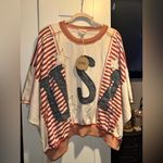 NWT BiBi Freedom USA Stitch Patchwork Top Blue Photo 12