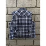 Cato Women's Plaid Puffer Vest Black White Zipper Closure Pockets Size XL Photo 1