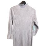 NWT Anthropologie Gray Knit Mock Neck Long Sleeve Ribbed Maxi Dress Size 1X Tan Photo 3