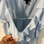 Torrid Powder Blue Lightweight Chiffon Ruffled V Neck Babydoll Tank Top Size 2X Photo 3