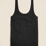J.Crew Feather Jersey Slim Fit Tank Top Black Cotton Classic Lightweight S NWT Photo 1