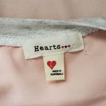 Hearts Gray Pink Sheer Panel High Low Long Sleeve Top L Size L Photo 6