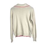 Cynthia Rowley  Active‎ Women's Sweater Medium Beige Half Zip Pullover Pink Trim Photo 6