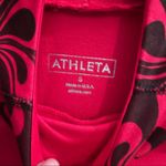 Athleta  Red Black Long Sleeve Lined Athletic Running Pullover Top Photo 3
