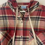 Columbia plaid flannel hoodie drawstring long sleeve shirt Size 1X Photo 6