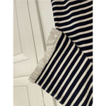 J. Crew striped ruffle sleeve shirt sleeve dress medium Blue Photo 3