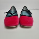 Frances Valentine Jude Mary Jane Velvet Pink Brown Ballet Flats Size 10B Photo 3