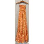 CAROLINE CONSTAS Haisley Floral Strapless Maxi Dress Size XS Yellow Photo 9