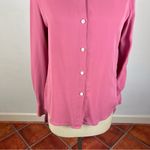 Theory Silk Tie-Cuff Shirt in Orchid Pink Photo 4