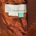 Anthropologie  Plaid Teddy Bomber Jacket Rich Rust Cozy Soft Cabin Holiday 1X Photo 9