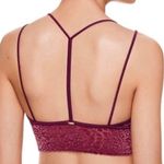 PINK - Victoria's Secret Victoria's Secret Pink Maroon Lightly Lined Bralette Size Medium Photo 1