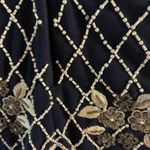 Papell Boutique Navy Beaded Evening Dress Size 12 Photo 7