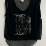 Velvet Torch Black sheer back top Photo 0