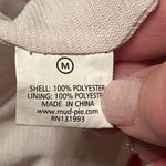 Mud Pie  red and white‎ chevron dress women's size medium dress missing belt Photo 8