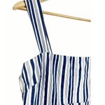 Show Me Your Mumu Blue White Striped Aria Sleeveless Square Neck Mini Dress M Photo 6