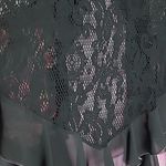 VTG SPENCER ALEXIS SILK BLEND FLORAL ZEBRA LACE MESH RUFFLE OPEN FRONT CARDIGAN Green Size M Photo 8