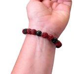 None Georgia Bulldogs Rhinestone Spirit Bracelet Beaded UGA Elastic Stretch Photo 2