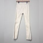 MOTHER Denim Mother High Waisted Rascal Ankle Fray In Chalk It Up Ivory Stretch Photo 5