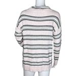 J Jill Sweater Women XS Pink Gray White Stripe Cowl Office Casual Versatile Photo 3