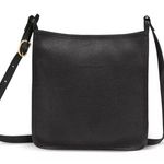 Longchamp Foulonné Medium Leather Crossbody Bag – Black Pebbled Leather Handbag Photo 0
