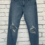 Levi's Levi’s 724 High Rise Straight Crop Distressed Jeans Women’s 27 Light Wash Denim Photo 0
