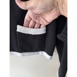 Quince Knit Black With White Accents Cotton Cardigan Sweater XL Women’s Classic Photo 4