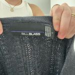 Bill Blass  Navy Blue Textured Button-Up Cardigan Sweater Photo 4