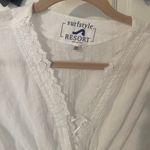 Surf Style Resort White Lace-Up Swim Coverup Photo 3