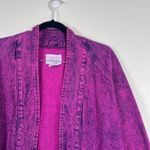 Sundance Vintage Women's Acid Wash Mid Length Denim Duster Jacket Purple Sz M Photo 1