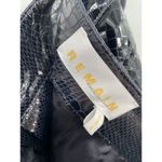 REMAIN by Birger Christensen Manua Leather Bermuda Shorts Size 6 Croc Embossed Black Photo 4