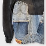 Free People NWT x Tricia Fix Zuma Denim Mix Hooded Sweatshirt Size Small Photo 7