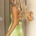 Beginning Boutique Audrey Green Halter Mini Dress Photo 1