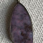 Vintage Eudialyte Multi Color Gem Native Sterling Silver Dual Sided Pendant Photo 7