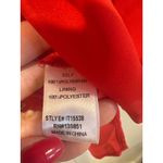 Oddi Red Blouse Top Size M Button Down Long Bishop Sleeve Crochet Trim Photo 6