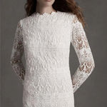 Daughters of Simone X BHLDN $675 Kellen Open Back Mini White Wedding Dress Flaw Size M Photo 0