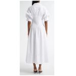 Cinq à Sept Monty Pleated Midi Dress Size 8 White Photo 1