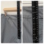 Norma Kamali  Black Gray Stripe Pixie Ankle Pant Size 10 Photo 3