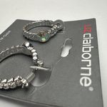Liz Claiborne  Silver Tone Hoop AB Rhinestone Pierced Earrings NWT Photo 7